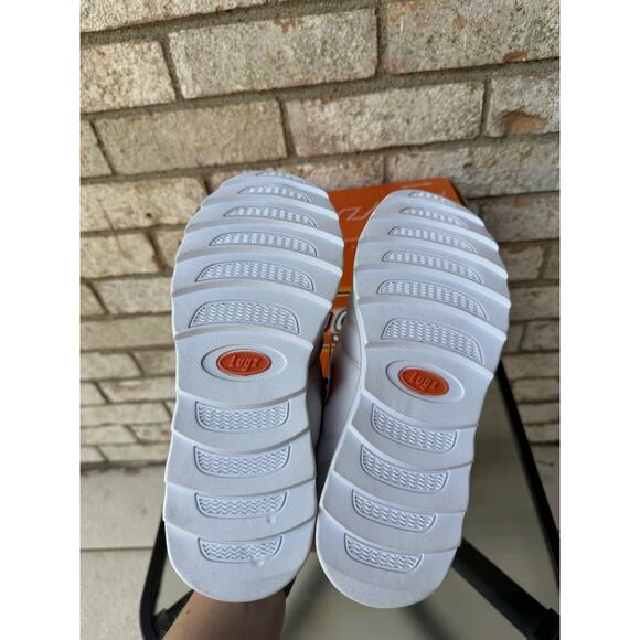 Womens Lugz Chunky White Sneakers With Gold Hardware Size 9 - Picture 4 of 6